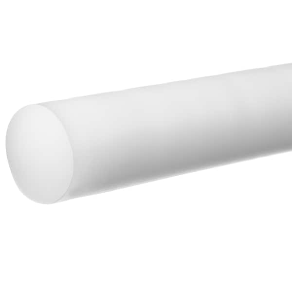 White Acetal Homopolymer Acetal Plastic Rods & Discs 36" L, 2-3/4" Dia.